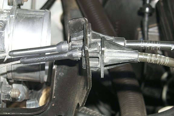 Removing the throttle brackets